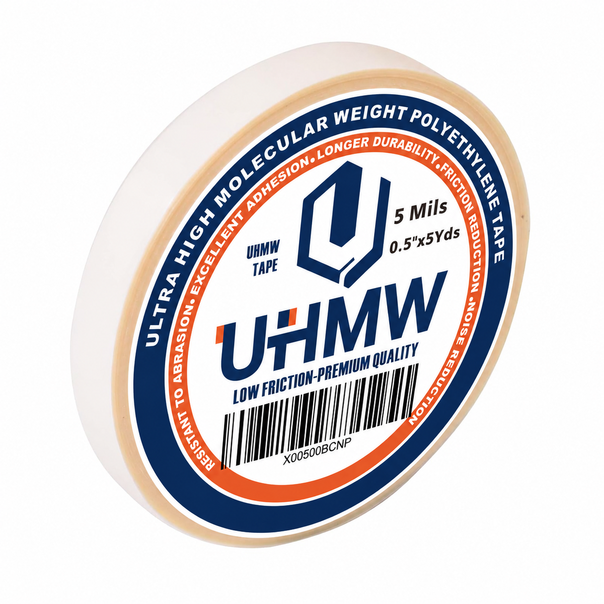 Ultra High Molecular Weight Polyethylene Tape(0.5" x 5Yds,5mil)