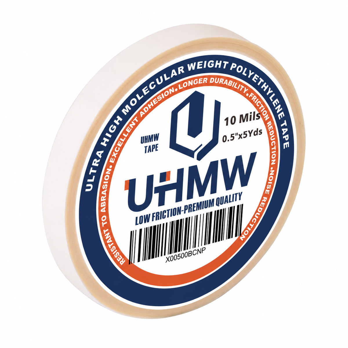 Ultra High Molecular Weight Polythelene Tape (0.5" x 5yds, 10mil)